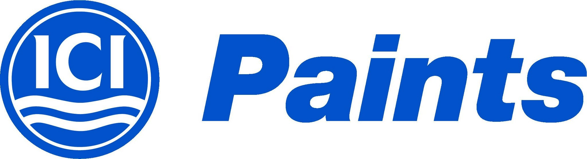 Paints logo – Blue Round with White text representing creativity and protection