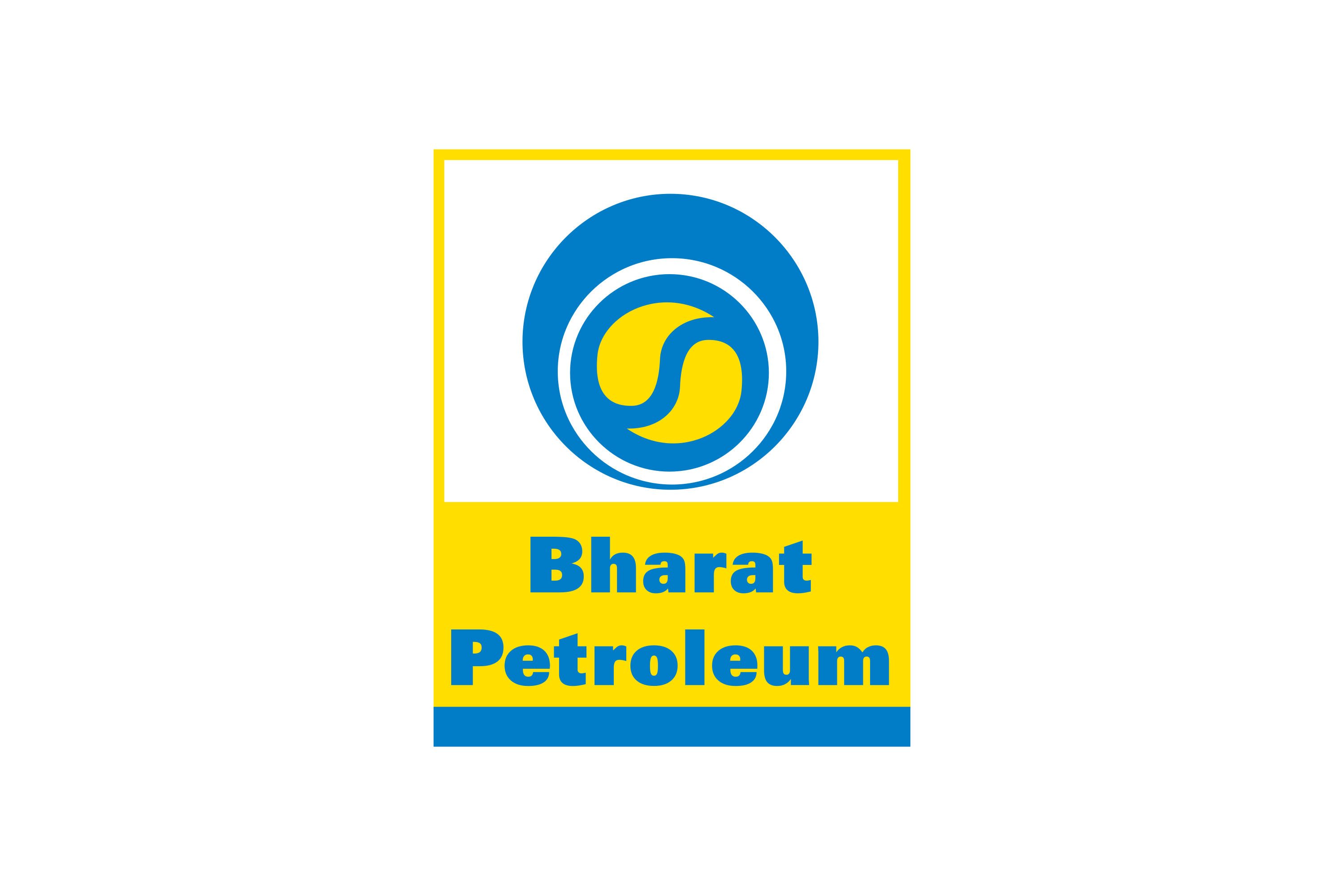 Bharat Petroleum logo - Orange and blue emblem with a dynamic flame symbol and 'BPCL' text